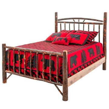 Saranac Hickory Wagon Wheel Log Bed