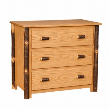 Saranac Hickory 3 Drawer Log Chest
