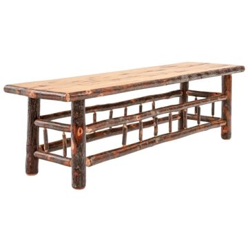 Cottage Hickory Log Bench