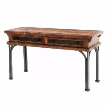 Red River Rustic Reclaimed 2 Drawer Sofa Table