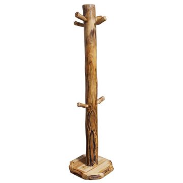Beartooth Aspen Log Coat Tree - 5" Diameter Log - Wild Panel & Gnarly Log