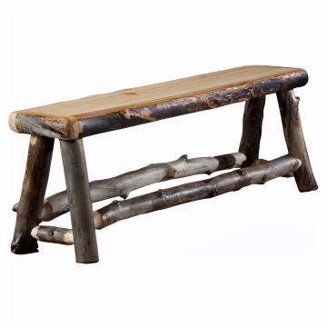 Beaver Creek Aspen Log Bench