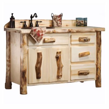 Beaver Creek Aspen Log Vanity
