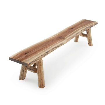 Black Walnut Log Bench