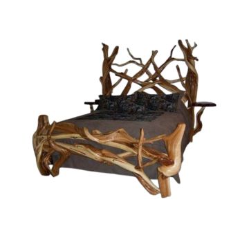 Twisted Trails Tall Juniper Log Bed