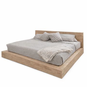 Pale Horizon Platform Bed