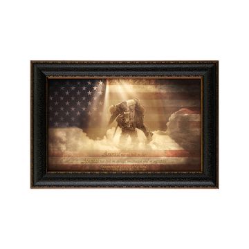 "Built On Courage" Framed Wall Art by Jeremy Ashcraft
20" x 30" - #8234 Standard Frame