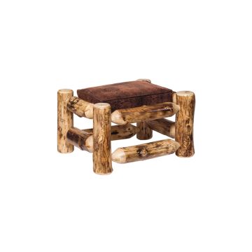 Rustic Colorado Aspen Ottoman