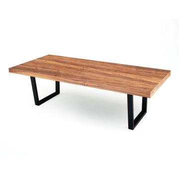 Soft Modern Dining Table - Golden Walnut Table Top