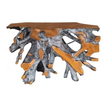 Natural Wood Console Table
