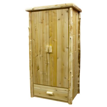 Cedar Lake 1 Drawer Log Wardrobe