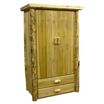Cedar Lake 2 Drawer Log Wardrobe