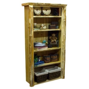 Cedar Lake 5-Foot Log Bookcase