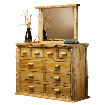 Cedar Lake Lodge 10 Drawer Log Dresser