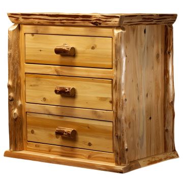 Cedar Lake Lodge 3 Drawer Log Chest