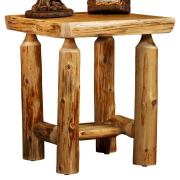 Cedar Lake Log Night Table