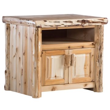 Cedar Lake Log TV Stand