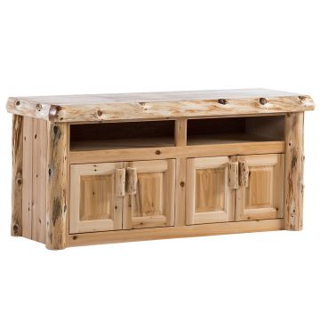 Cedar Lake Log Widescreen TV Stand