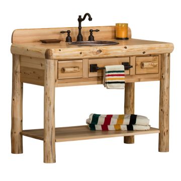 Cedar Lake Open Log Bathroom Vanity