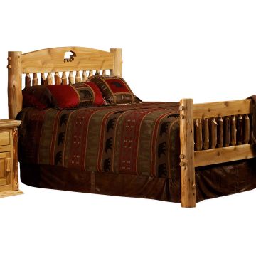 Cedar Lake Silhouette Cutout Log Bed