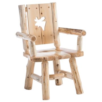 Cedar Lake Silhouette Log Arm Dining Chair