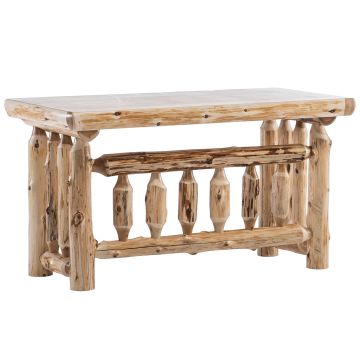 Cedar Lake Solid Wood Log Writing Desk