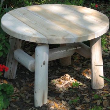 Rustic Round Coffee Table