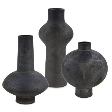 Charcoal Bloom Indoor-Outdoor Vase Set