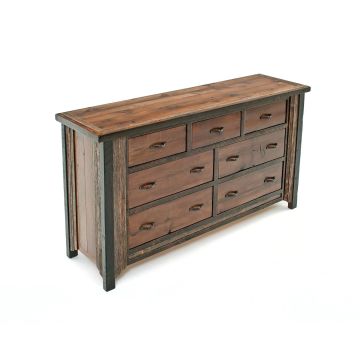 Western Woods 7 Drawer Rustic Reclaimed Dresser