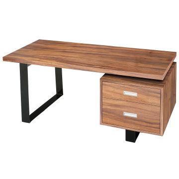 Contemporary Rustic Wood Desk shown in Golden Walnut