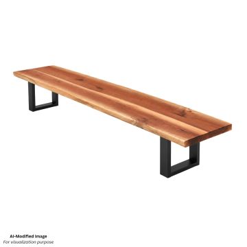 Contemporary Natural Wood Dining Bench
