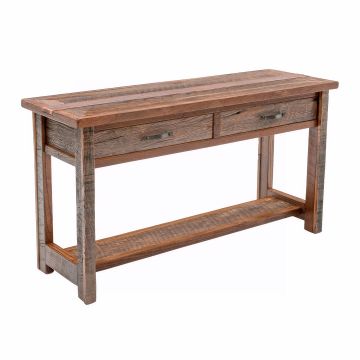 Copper Canyon Two Drawer Sofa Table w/ Copper Inlay