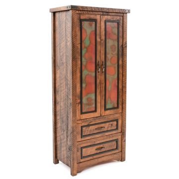 Copper Mesa Rustic 2 Drawer Armoire