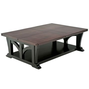 Cottage Sunrise Painted Coffee Table - Black Harvest Base Paint Finish