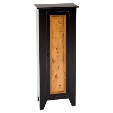Cottage Sunrise Painted Single Panel Cupboard - Black Harvest Paint Finish