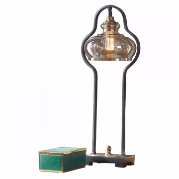 Cotulla Aged Black Iron Table Lamp