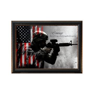 "Courage" Framed Wall Art by Jeremy Ashcraft
#8234 Standard Frame