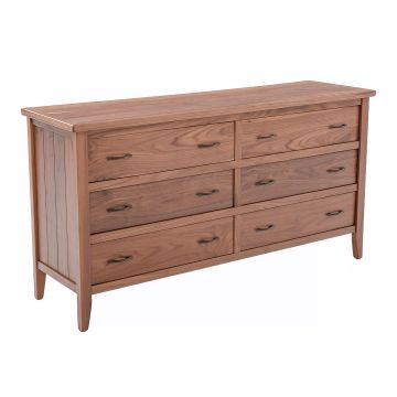Denver Walnut 6 Drawer Dresser
