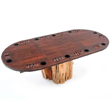Distressed Stump Game Table