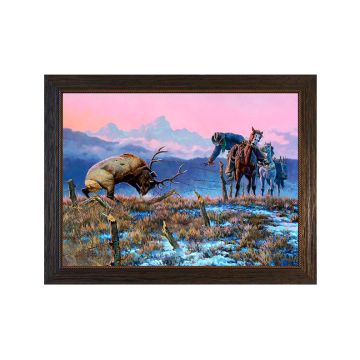 "Down to the Wire" Framed Wall Art by Clark Kelley Price
#BrownBarnwood Standard Frame