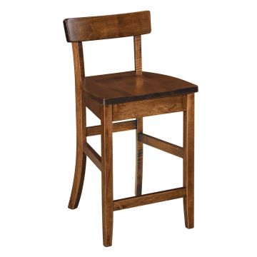 Eddison Brown Bar Stool - 24" Seat - Earthtone Finish