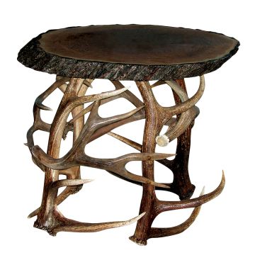 Elk Antler End Table 