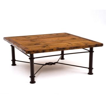 Barn Wood Coffee Table with Figure 8 Base