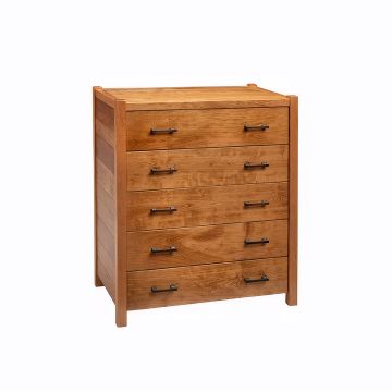Fullerton Cherry Wood 5 Drawer Chest