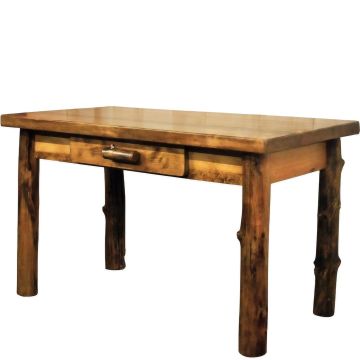 Rustic Aspen Log 1 Drawer Writing Desk