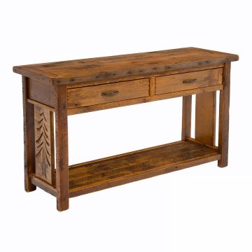 Giant Grove 2 Drawer Reclaimed Barn Wood Sofa Table