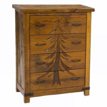 Giant Grove 4 Drawer Reclaimed Barn Wood Chest