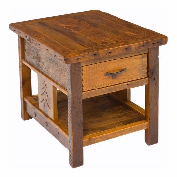 Giant Grove Reclaimed Barn Wood 1 Drawer Rectangular Nightstand