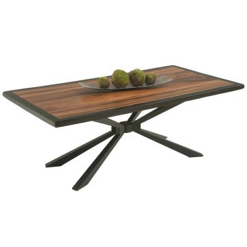 Golden Walnut Matrix Dining Table