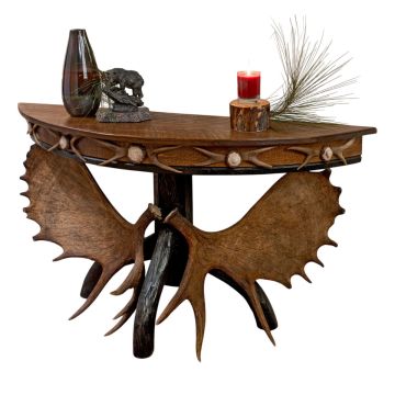 Half Moon Moose Paddle Console Table